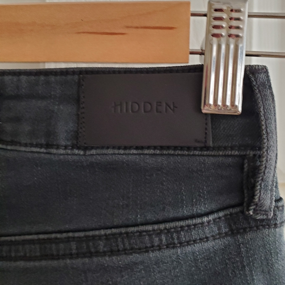 NWT HIDDEN [HAPPI] BLACK CROPPED FLARE Size 25 Button Fly - Picture 8 of 9